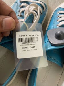 Blue Leather Sneakers