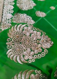 Beautiful Bootawork Flourocent Saree ✨💕