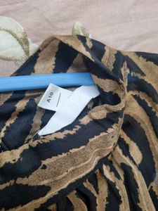 Animal Print Long Sleeve Top