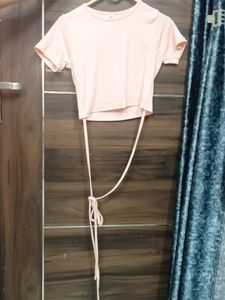 Peachy Tied Up Crop Top