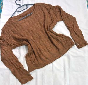 🎁Buy1 Get1 Free Brown Knit Pullover Sweater D
