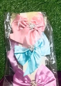 Bow Hair Clips - Set of 3