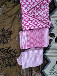 Pure 3 Pcs Cotton Kurta Set
