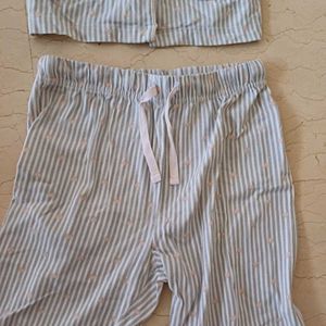 Beautiful Stripes And Heart Pattern Kids Nightsuit