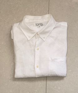 TOPTEN LINEN WHITE SHIRT