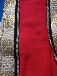 Royal Blue &amp; Gold Embellished Fabric