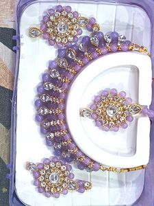 Elegant Gold Plated Necklace Set JewellerySet