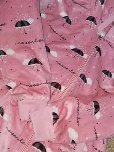 Pink Patterned Zip-Up Hoodie