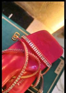 Fushcia embellished Heel