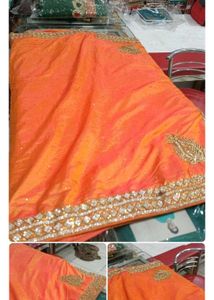 Elegant Orange Saree