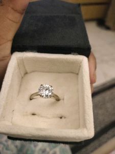 WOKE LUXURY 4carat mossianite silver ring