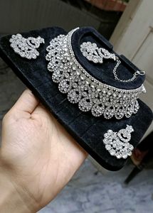 Sparkling Rhinestone AD Jewellery Set