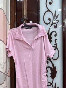 Cute Pink Polo Mini Dress