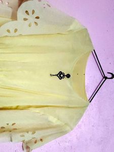 Yellow Ruffle Sleeve Top