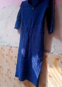 Winter Kurti, Blue Colour