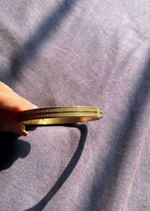 Gold Tone Bangle Bracelet For Men