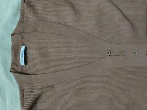 Brown Cardigan Top