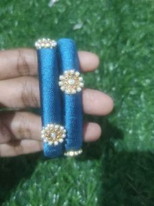 Blue Silk Thread Bangles
