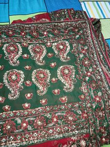 Handmade Heavy Embroidered Saree.