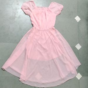Flared Pink Dress