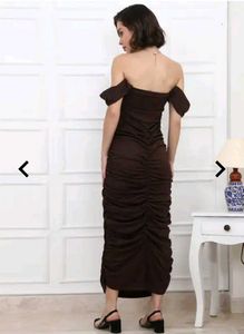 Elegant corset Brown Bodycon Dress
