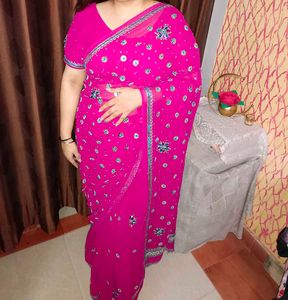 Magenta Saree