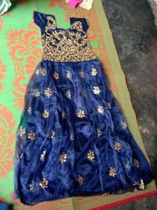 Elegant Blue Ethnic Gown