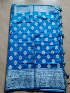 Blue Banarasi Silk Saree