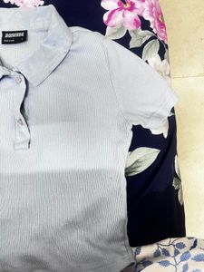 Blue Polo Top