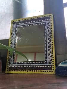 Hand Crafted Astatic Mirror With Mandela Art