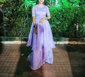 Lavender Organza 2 Piece ( Sharara And Top)