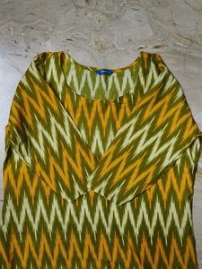 Ethnic Print Yellow Kurta