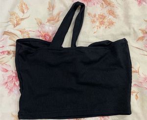 Bow One shoulder Top 🖤