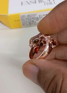 Rose Gold Plated Zirconia Ring