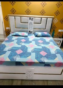 Cotton Blend Double Bedsheet