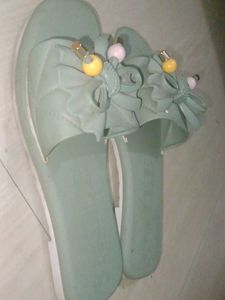 Green Smile Sandals