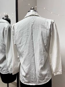 White Korean Embroidered Shirt