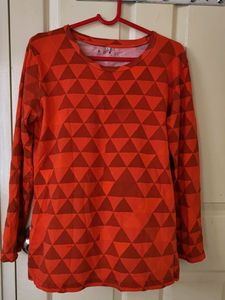 Orange, Geometric Printed Tshirt