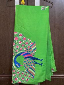 Beautiful Peacock Embroidery Saree