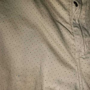 Beige Patterned Pants
