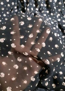 Short Black Pinafore Floral Deep V Neck Dress