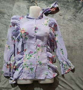 Floral Ruffle Blouse