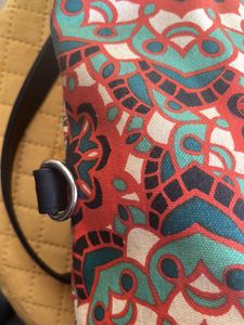 ETHNIC ORANGE TOTE BAG