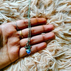 Pendant Necklace &amp; Oxidised Jhumka