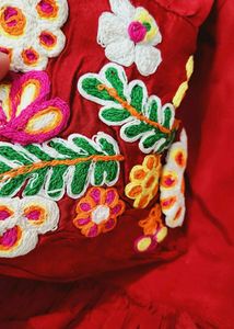 Sangria Embroidery Top