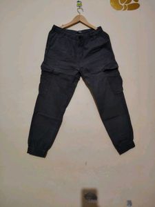 Black Cargo Joggers