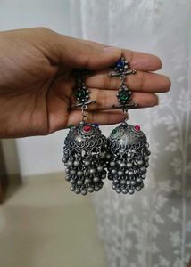Oxidised Jhumkas