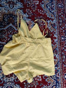 M / L size Yellow Romper / playsuit - Cute &amp; Casua