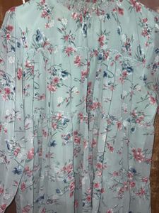 Floral Tiered Long Sleeve Top