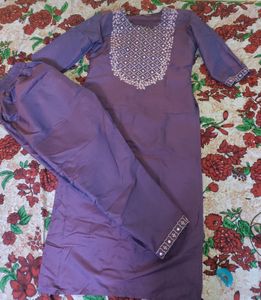 Traditional Kurta And Palazzo Set With Dupatta